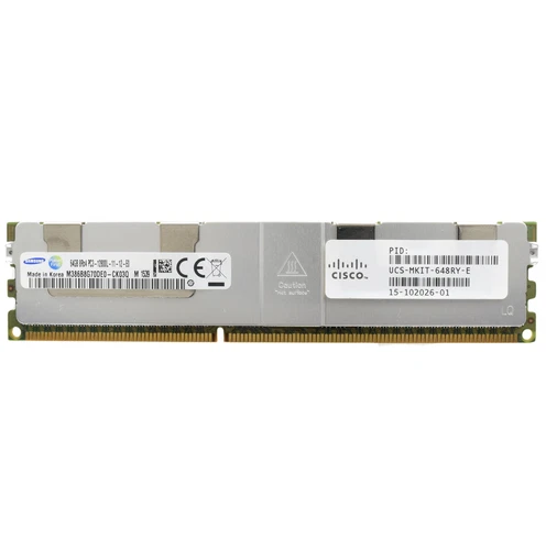4 x Cisco 64GB 8RX4 PC3-12800L (12800MHz) ECC Memory Module - UCS-MKIT-648RY-E