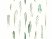 Rasch Textil Tapete Vlies Greenhouse 138894 Weiß Grau TüRkis Stylisch Federn