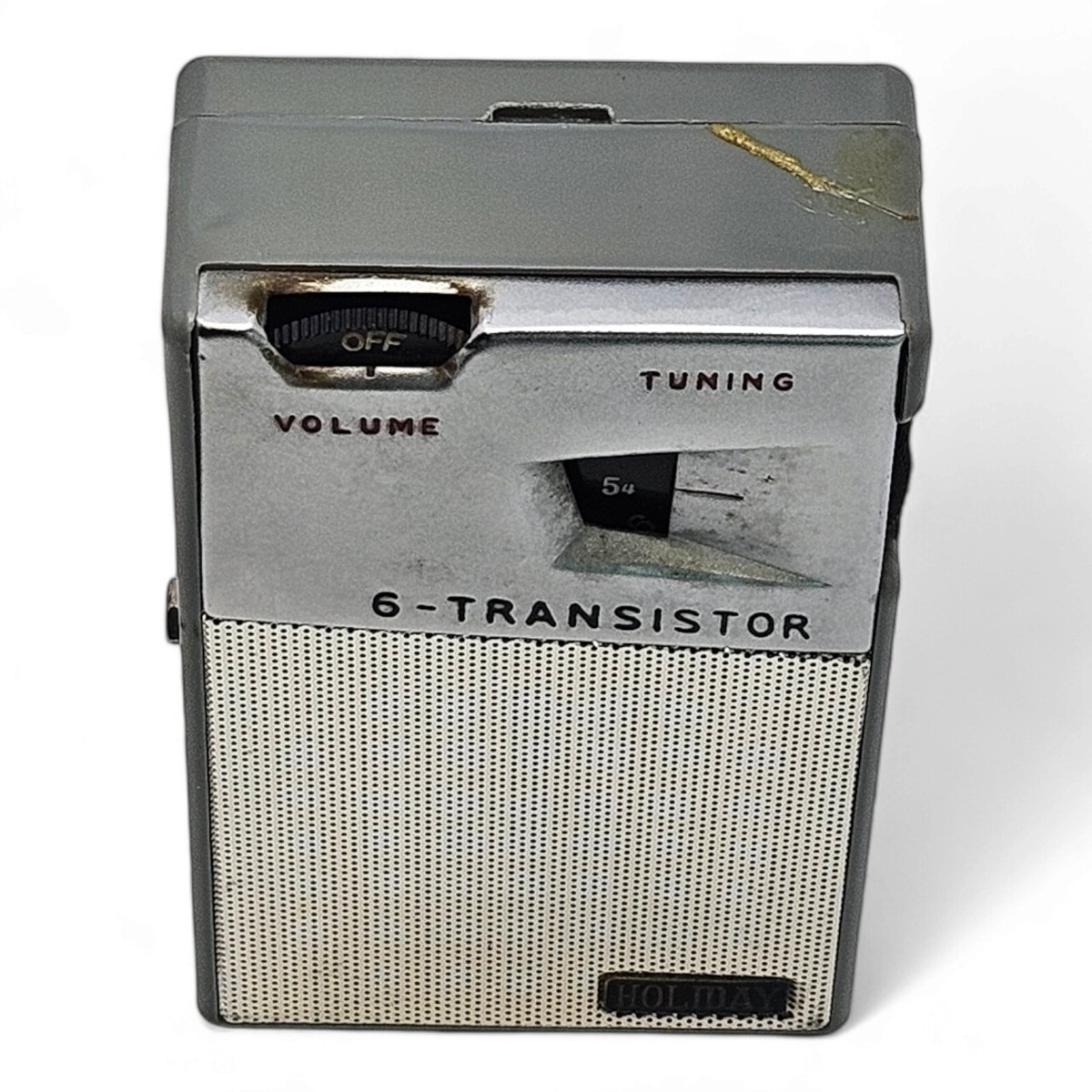 Vintage Holiday HF-601 Gray 6 Transistor Radio Japan (for