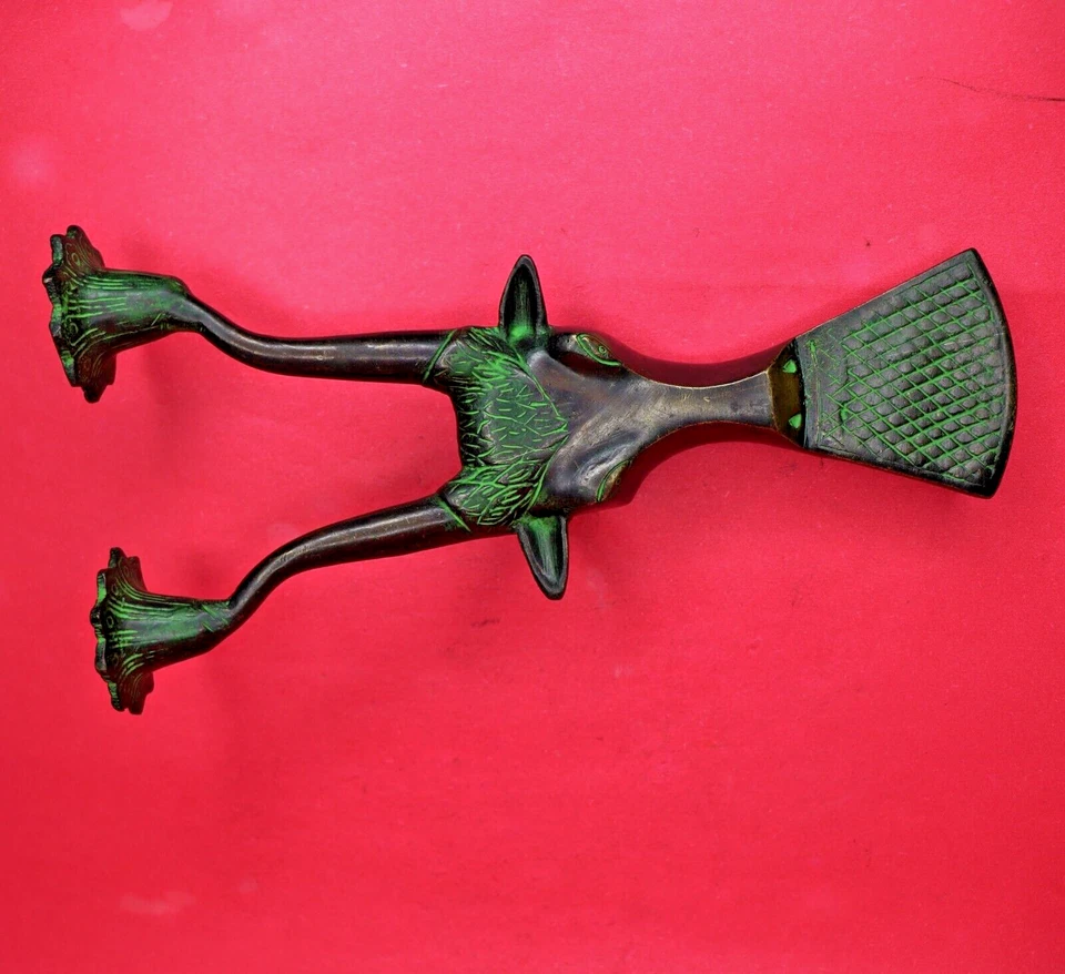 Candelabro con forma de cabeza de toro hecho a mano de latón hogar oficina decoración de pared estatuilla Foto 2 de 4