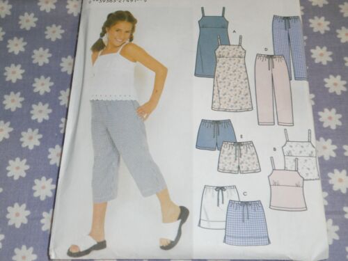 SIMPLICITY 5162 GIRLS EASY DRESS OR TOP/ SKIRT PANTS & SHORTS PATTERN UNCUT-7-16 - Picture 1 of 3