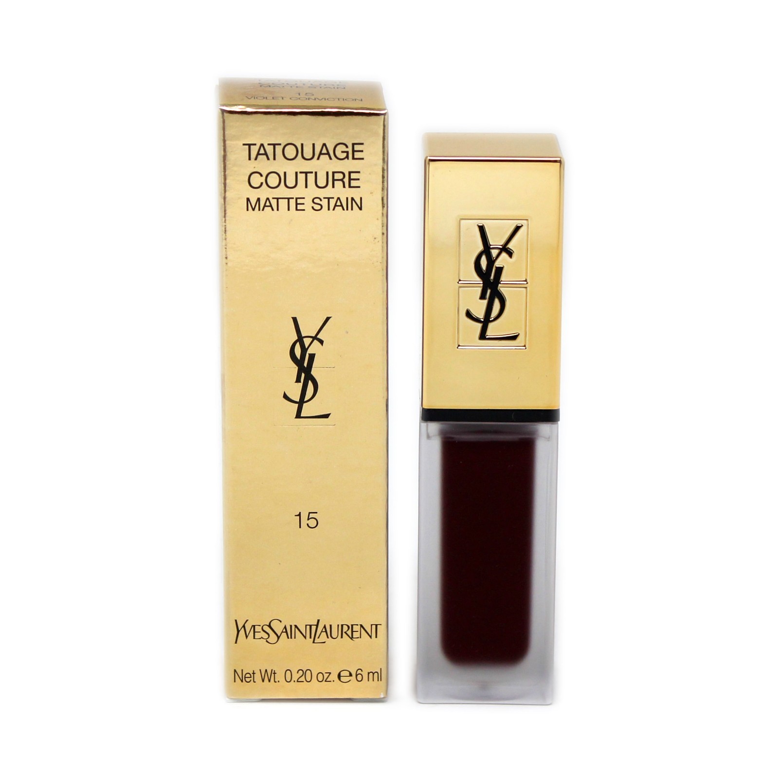 МАТОВАЯ КРАСКА YVES SAINT LAURENT TATOUAGE COUTURE 6 МЛ 15 VIOLET CONVICTION L70948 6990₽