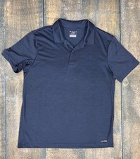 Men  s Size Medium Tek Gear Dry Tek Blue Polo Shirt 