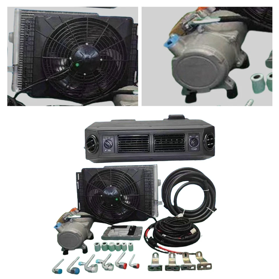 12V Cool&Heat Electric Universal Underdash Air Conditioner DC Auto Car A/C Set - Image 4 of 4