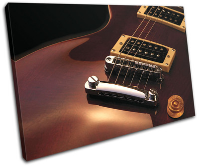 Guitar INSTRUMENTS  Musical SINGLE CANVAS WALL ART Picture Print VA