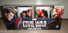 2 Marvel Comics Captain America Iron Man Civil War Coffee Mug Authentic Thailand