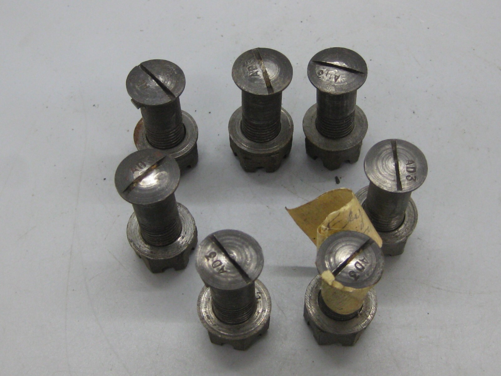 7- 1934-40 PRE WAR BUGATTI T35 TYPE 35 T75 75 FLYWHEEL CRANK BOLTS NUTS OEM!