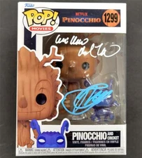 Guillermo del Toro & Gregory Mann signed Pinocchio Funko Pop! (B) autograph BAS