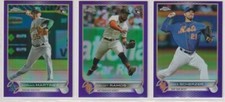 2022 Topps Chrome Update Baseball PURPLE REFRACTOR #1-200 Base & RC's You Choose