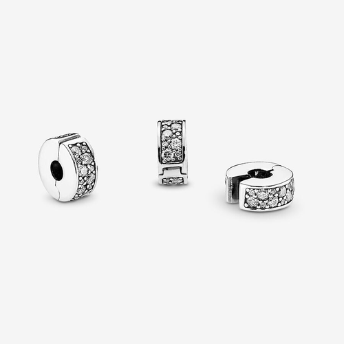 PANDORA Charm für Pandora Moments Klarer Pavé Clip 925 Sterlingsilber 791817CZ - Bild 4 von 8