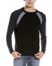 Autumn Cashmere Colorblocked Raglan Wool  Cashmere-Blend Crewneck Men's NWT L