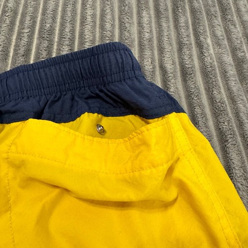 Vintage Nike Shorts Womens XL 16-18 Yellow Navy Nylon Cargo Pocket Y2K Shorty - Picture 7 of 13