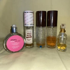 Vintage Coty Perfume Lot Wild Musk, Exclamation, Jovan Pink Musk