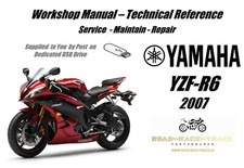 Yamaha YZFR6 YZF- R6 Service Repair Workshop Manual USB 2007