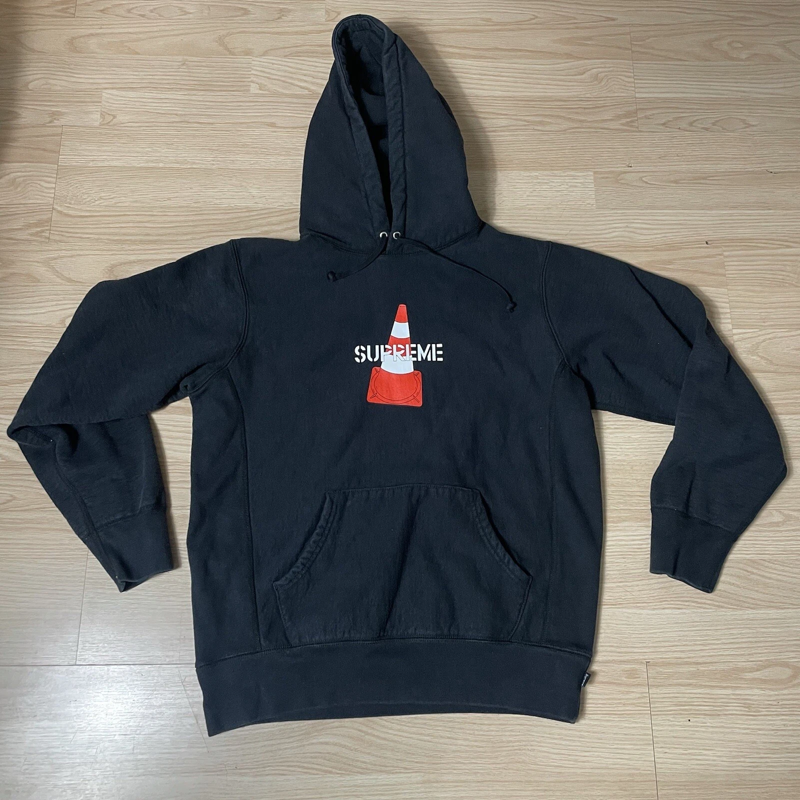 Sweat shirt à capuche cône Supreme noir M F/W19 à capuche moyen