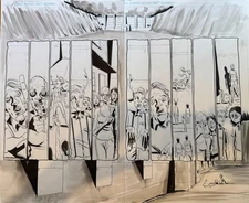 SWEET TOOTH  32  NM-/9.2  -  Jeff Lemire comic art Page 14 & 15 issue 32!