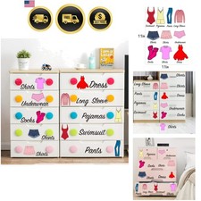 Calcomanía de ropa de tocador etiquetas de tocador para decoración de dormitorio cajón organización...