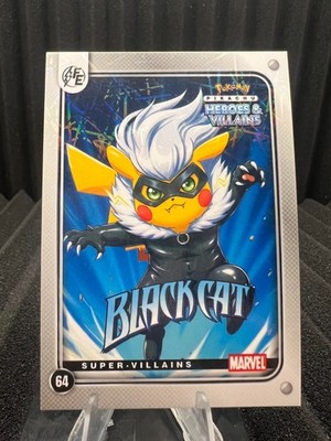 Black Cat (Pikachu) #64 - Lazer Holo - Heros & Villains Flash Edition Pokemon