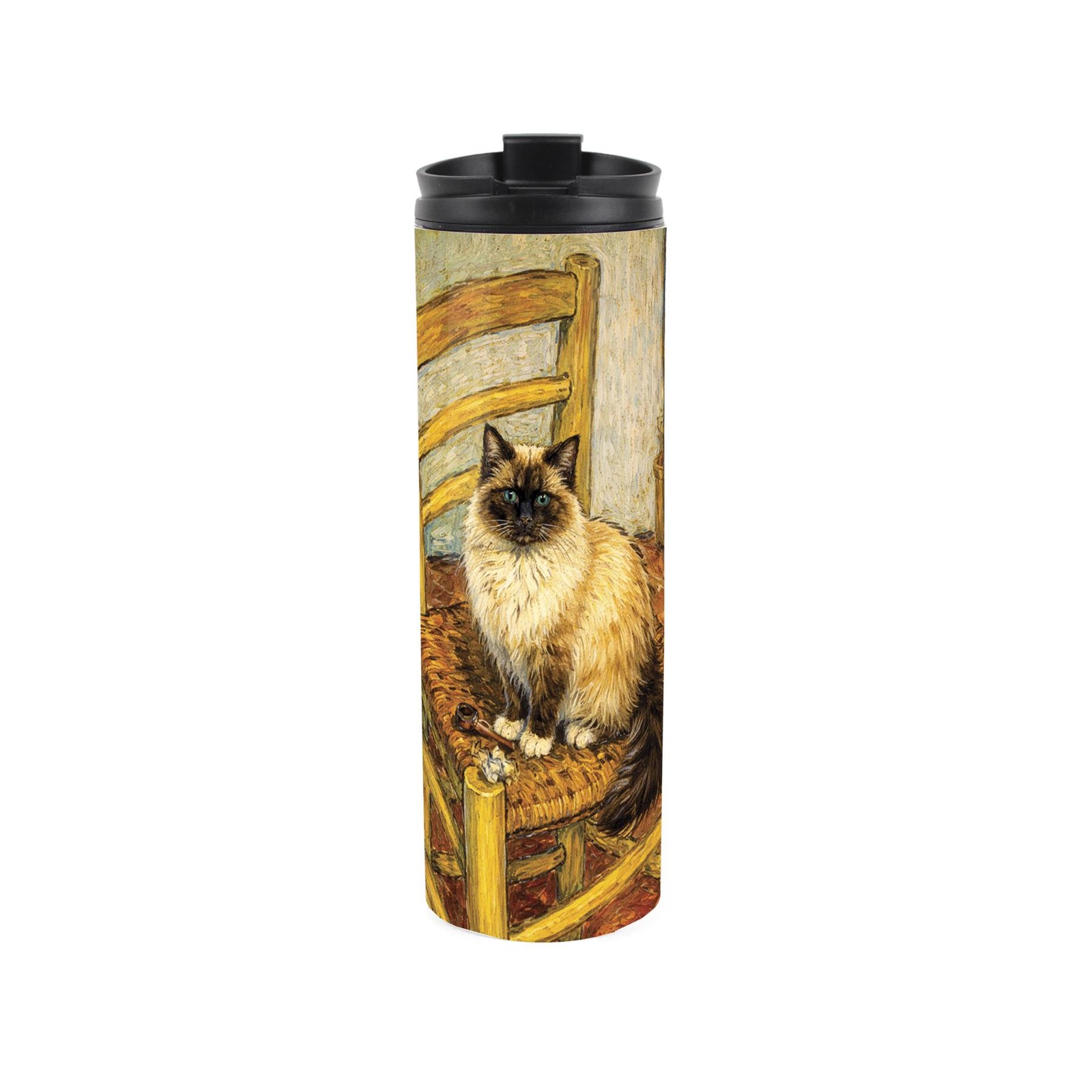 Van Gogh's Chair Ragdoll Cat Travel Flask - Gifts for Cat Lovers