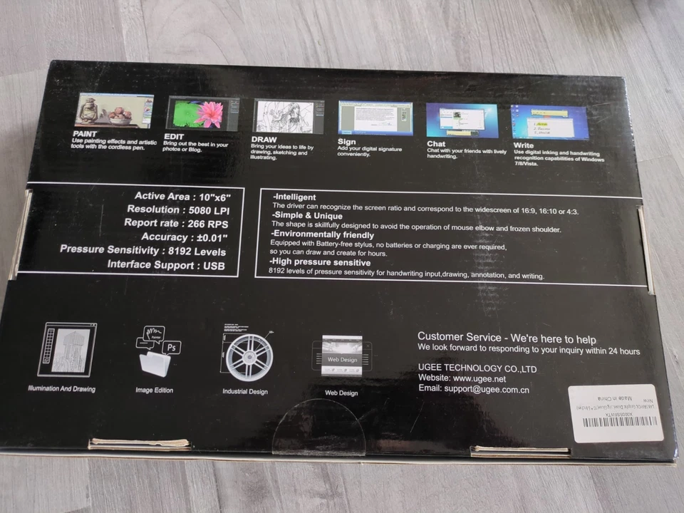 UGEE Graphics Tablet M708 * Mal-/Zeichentablet * 1x benutzt, neuwertig! - Bild 2 von 4