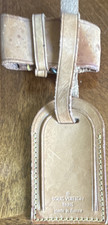 Louis Vuitton Paris Leather Luggage Tag Made in France Travel Accessory