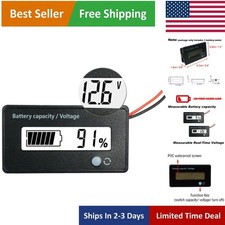 3-in-1 Battery Capacity Monitor   Digital Voltage Gauge for Boats, RVs, and More