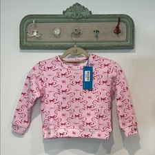 Terez ribbon and bow pink Cartoon Print crewneck Sweater pullover 5 new girls