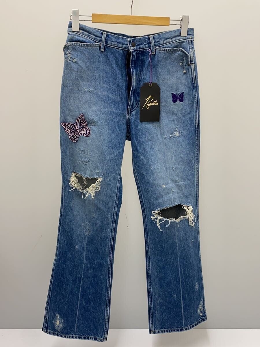 Needles BUBOOTS CUT PATCH DENIMDistressed patchwo… - image 1