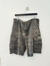 Y2K Unionbay Gray Camo Cargo Shorts 36