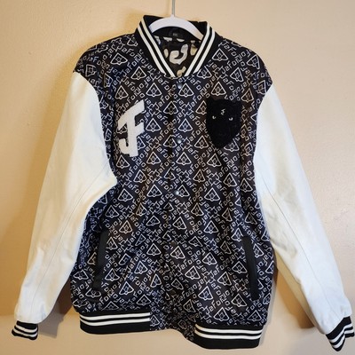 JeFor LOGO Letterman Jacket  Black & White, Sz XXL, NWOT