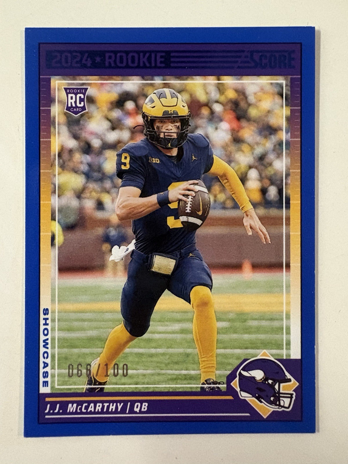 JJ McCarthy Panini Score #304 Showcase