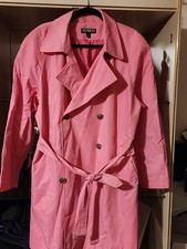 Bromley Sport Womens Pink Long Trench Coat Be...