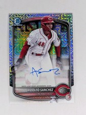 2025 Bowman Chrome Mojo Refractor Auto Adolfo Sanchez Reds Mega Exclusive Rookie