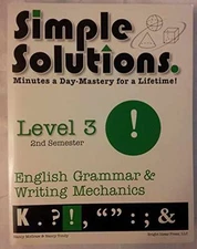 Simple Solutions, English Grammar and - Paperback, by Nancy McGraw & - Good o