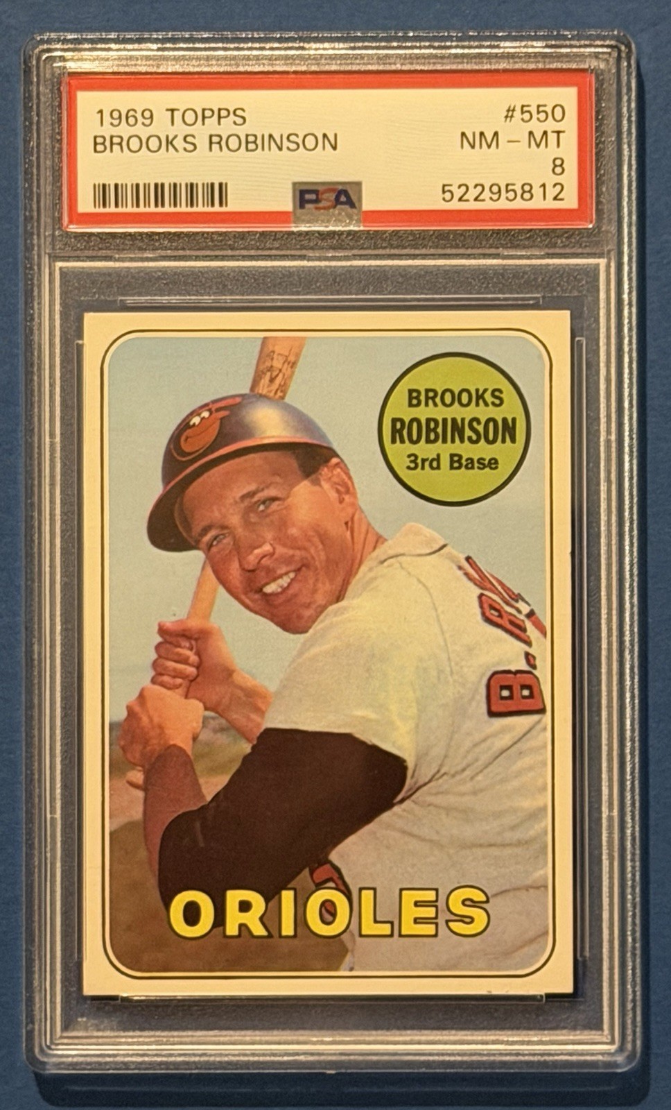 1969 Topps Brooks Robinson #550 Baltimore Orioles PSA 8
