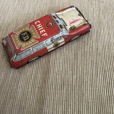 Vintage 1960s Tin Fire Chief Car – Made in Japan FD Red/White