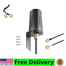 2x2 MIMO Omnidirectional Low Profile 4G LTE 5G External Antenna SMA Male Conn...