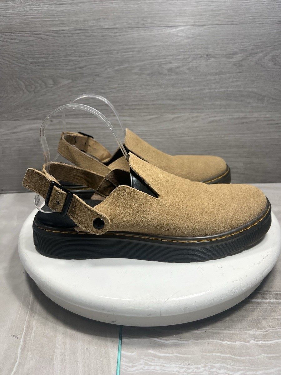 Dr Doc Martens Carlson Mens 9 Suede Slingback Mules Savannah  display picture 3