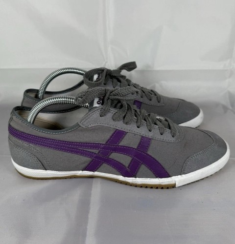 Onitsuka Tiger Rocket CV Grey/Purple Canvas Lace Up Shoes UK 6 - Picture 4 of 11