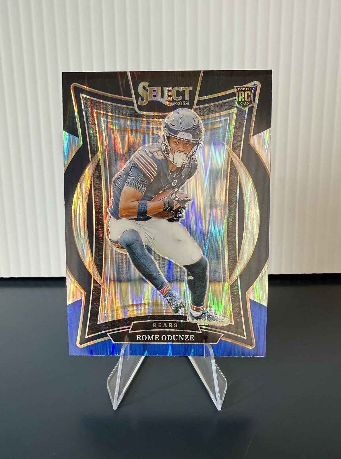 2024 Panini Select - Concourse Rome Odunze #3 Black & Blue Shock Prizm (RC)