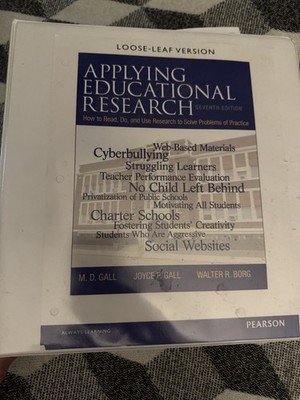 Applying educational research Seventh Edition