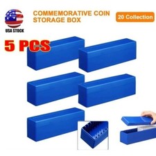 5 Plastic Coin Storage Box Case Coin Holder Tray for PCGS NGC PCCB PMGab 20 Slab