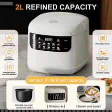 2L 800W Electric Rice Cooker Mechanical Control Rice Maker AntiDry Burn Protect