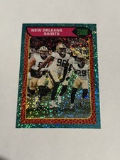 2026 Topps Heritage Football AQUA Sparkle #373 Team Cards - New Orleans Saints