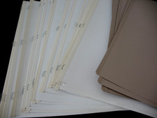 Large Lot Loose Creative Memories 12x15 White and Natural Scrapbook Pages