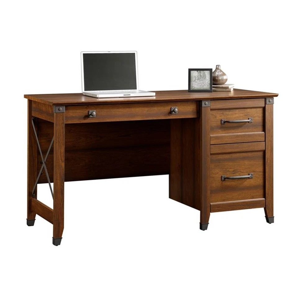 Sauder Carson Forge Engineered Wood Computer Desk in Washington Cherry - Image 4 of 4