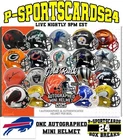 BUFFALO BILLS 2025 GOLD RUSH SIGNED NFL FOOTBALL MINI HELMET LIVE FRIDAY