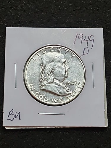 1949 D Franklin Silver Half Dollar Coin BU