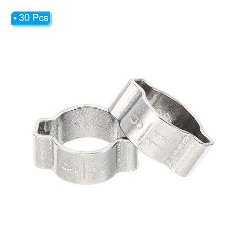 30 Stück 9-11 mm Doppelohr Schlauchschelle, 304 Edelstahl O Clip Quetschringe - Bild 3 von 7