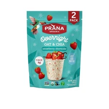 Prana Organic Overnight Chia with Oats Strawberry Shortcake | 28 oz Bags - 2 PK